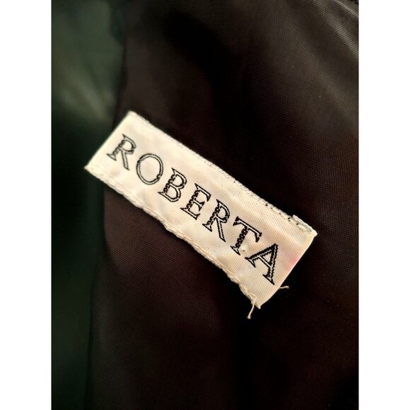 VTG Black Velvet Off-Shoulder Dress with Sweetheart Neckline & Flared Skirt - Picture 9 of 13